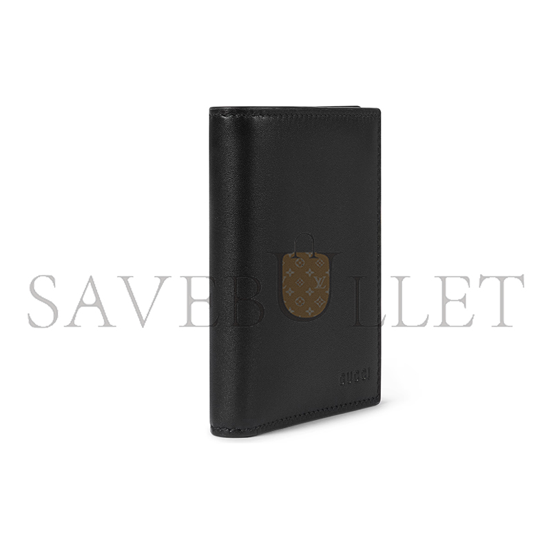 GUCCI GG EMBLEM BI-FOLD EMBOSSED WALLET 818949 (20*10cm)